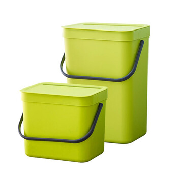 兰诗（LAUTEE）FH-1238 挂壁式垃圾桶  带盖小号厨余垃圾桶 12L-白色