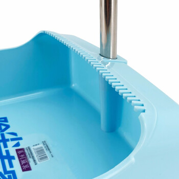 兰诗（LAUTEE）S-300 轻便扫把簸箕套装 学校物业不锈钢扫帚垃圾铲套装 红色