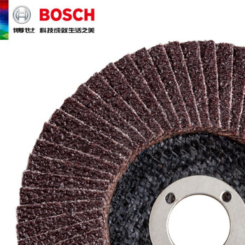 博世（BOSCH）金属千叶砂磨轮 千叶片角磨机抛光打磨片 百叶片砂布轮/标准型千叶片125mm120目 - 煅烧刚玉