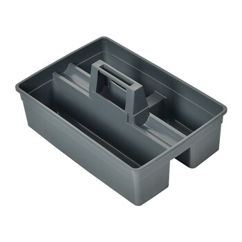 舒蔻（Supercloud）酒店手提清洁篮多功能杂物篮长方形工具篮保洁篮清洁工具箱手提塑料储存篮【小号】