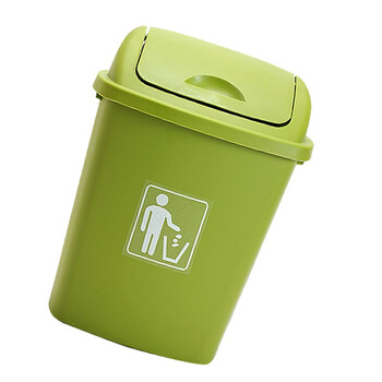 苏识 YJ-A150 60升带盖加厚带摇盖大号户外垃圾箱创意办公商场酒店翻盖桶(计价单位：个)梅红色