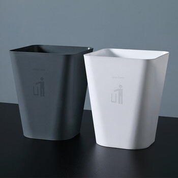 兰诗（LAUTEE）FH-1027 简约分类垃圾桶卫生间办公室清洁桶 白色大号