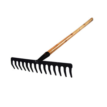 兰诗（LAUTEE）WY4133 农用园林园艺工具户外除草耙落叶耙松土耙 十一齿耙头+1.2米长木柄