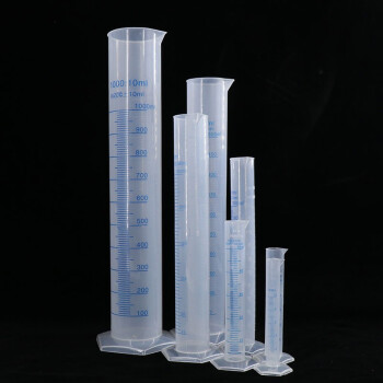 冰禹 BY-2020 塑料量筒 量筒 耐酸碱 蓝线印度量筒 实验室用品 塑料量筒 500ml1个/包