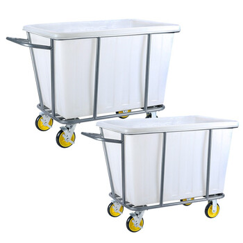 益美得 D-025A 洗衣房衣物收集车酒店宾馆布草车清洁手推车塑料 白色大号