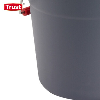 安赛瑞 塑料水桶 圆形提桶 13L 物业酒店带刻度清洁桶 灰色 5252 特耐适Trust 企业可定制 710059