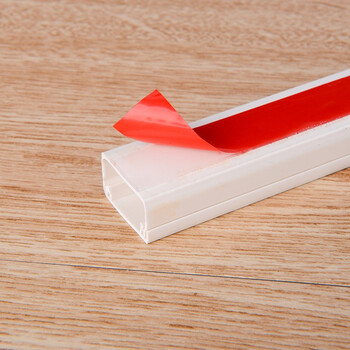 鸣固 线槽PVC板 地线走线电线电缆过线槽 阻燃绝缘明装室内穿线槽 （超厚型）带胶25*15mm 5米