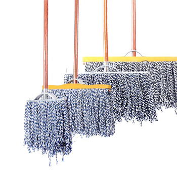 卫洋 木杆拖把50cm 学校工厂物业商用清洁吸水拖把棉线木托 WY-057