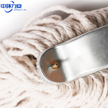 中环力安【白15cm木杆】木杆拖把棉线大堂老式墩布尘推拖布工厂物业吸水拖把