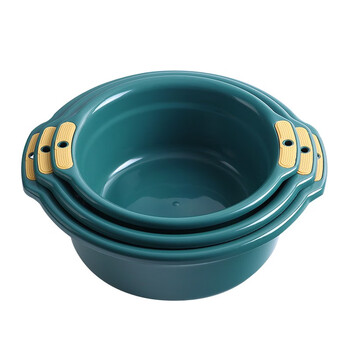 兰诗（LAUTEE）FH-1031 塑料洗脸盆加厚大小号挂孔清洗盆 深蓝色大号