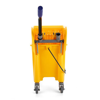 斯图手动下压式榨水车拖把桶保洁清洁车拧水桶挤水桶拖地桶墩布压水车 20L榨水车