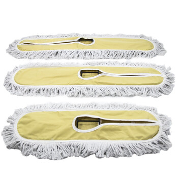 海斯迪克 尘推平板拖把排拖 90CM黄色替换布 办公室家政工厂车间商场保洁吸水去污可拆卸 (1个装) HK-7001