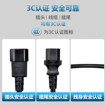 同为（TOWE）电源线PDU机柜UPS服务器C14转C15  TW-F-C14/C15 1M