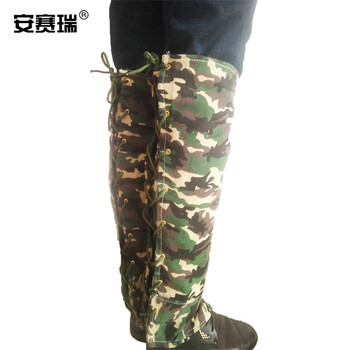 安赛瑞 双层帆布护腿 双层帆布护腿宠物防护防狗咬蛇猫咪防抓咬防水防刺骑车护腿 28285