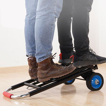 海斯迪克 HKCL-446 折叠小拉车 搬运拖车 购物买菜手推车拉货车 中号加强橡胶轮25管径