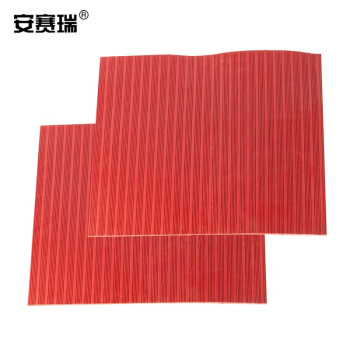 安赛瑞 10KV高压绝缘地垫（1×5m）10KV高低压配电室橡胶板配电室绝缘胶板红色横纹 17333