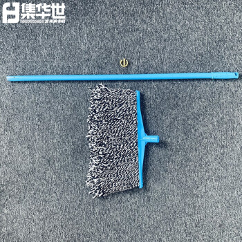 集华世 商用酒店工厂老式加厚棉线吸水拖把【蓝白色50cm】JHS-0138