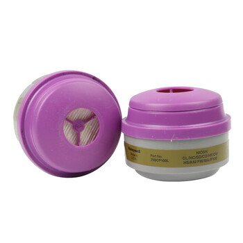 Honeywell 霍尼韦尔 75SCP100 综合滤盒防有机蒸汽 酸性气体 硫化氢氨气带有P100 防尘滤棉1对 定做