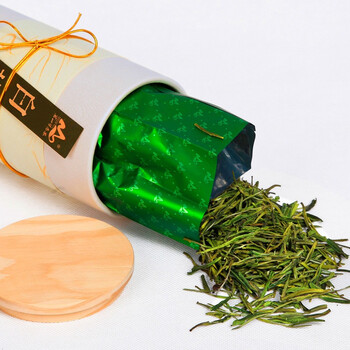 茗山生态茶 茶叶 白茶明前绿茶 春毛峰茶叶 木罐装 75g*2共150g 