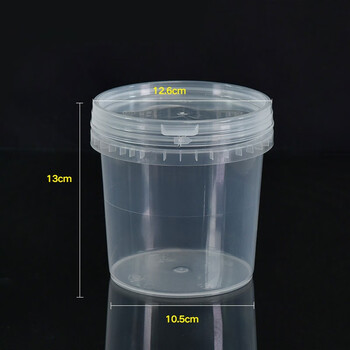 冰禹 BY-5052 透明水桶塑料桶 密封打包桶 包装桶涂料桶 5L透明（配透明盖子）