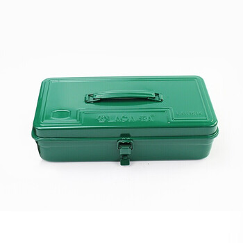 老A LAOA 加厚铁皮箱维修五金工具箱车载收纳箱储存箱无隔层14英寸LA113014（350*180*105）