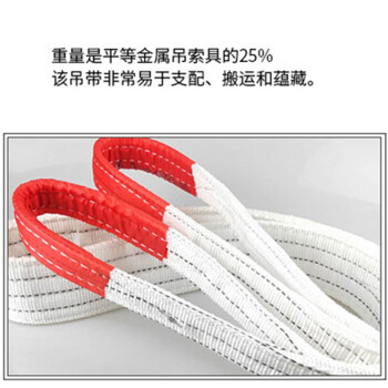 万尊 吊装带白色1吨5米工业起重扁平丙纶吊带