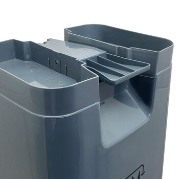 益美得 DJ-60办公室脚踏垃圾桶大号商用酒店宾馆脚踩式灰色垃圾桶 脚踏60L灰色