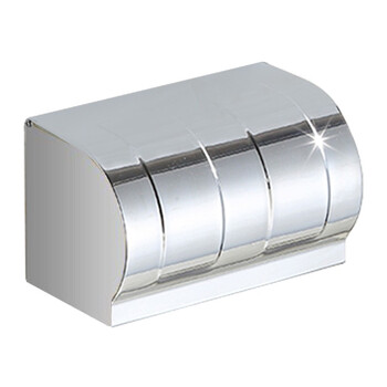 益美得 LSL33309 卫生间纸巾盒免打孔加厚不锈钢厕所抽纸盒 金轮花20cm