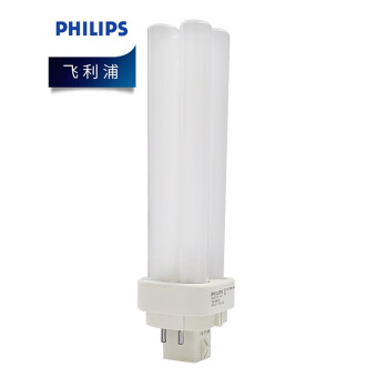 飞利浦（PHILIPS）PL-C 插拔管节能灯 插口节能灯 4P 4针 13W 中性光840 4000K 优惠装10只 装