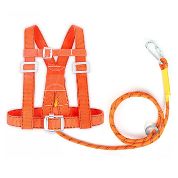 援邦安全带 高空作业安全带腰带 2米10号钩红色上身腰带