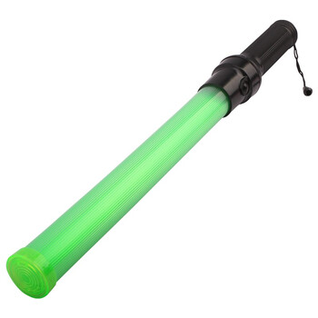 厚创 交通指挥棒手持荧光棒信号棒警示棒发光闪光棒LED路障应急疏散求救信号灯 绿色电池款