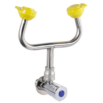 者也 304不锈钢洗眼器实验室移动双口喷淋紧急洗眼器 入墙式双口洗眼器