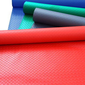 蓓尔蓝 DT059 PVC防滑垫 工厂车间商用牛津塑胶地毯加厚耐磨垫 红色 2.5mm厚 1.2米宽