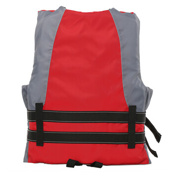 者也 加厚面料反光条漂流救生衣带救生哨子 游泳衣海钓划船冲浪漂流防护救援马甲钓鱼服可调节 红色