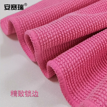 安赛瑞 无尘擦拭布 彩色抹布 洁净抹布 30*32cm (10片装）干湿两用 不易掉毛 粉色 710330