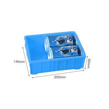 知旦 02周转箱 外径:205*145*60mm零件盒周转箱塑料物料盒螺丝盒配件箱塑料盒五金工具盒 ZX-02