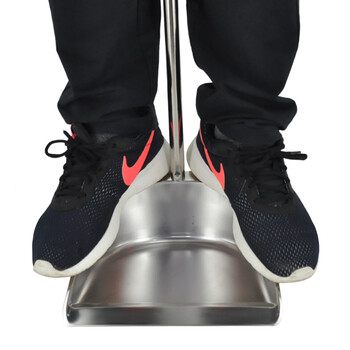 兰诗（LAUTEE）BJ-204 直柄不锈钢垃圾铲 物业环卫铁簸箕 垃圾斗 圆形