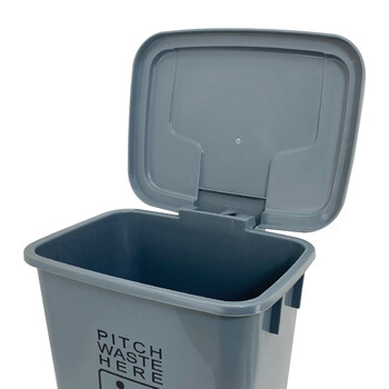 益美得 DJ-20办公室脚踏垃圾桶大号商用酒店宾馆脚踩式灰色垃圾桶 脚踏20L灰色