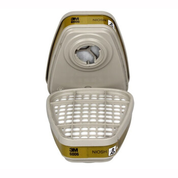 3M 滤毒盒6006CN 防甲醛有机及蒸气氯气/二氧化氯/氯化氢/二氧化硫/氟化氢 多功能滤盒（2个/对） 灰