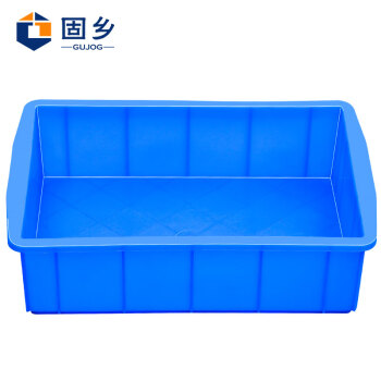 固乡加厚塑料零件盒  分类筐物流周转箱 工具箱 储物箱 收纳箱小方盒 X4# 蓝色 300*200*80mm