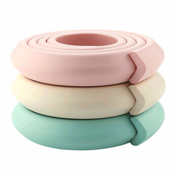 海斯迪克 HKL-21防护条 护桌角 防撞护条 抗冲击防撞条 L型防撞条 米白色(2米/包) 1包