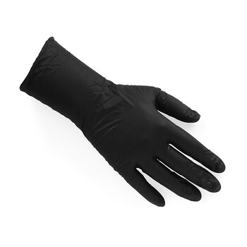 爱马斯（AMMEX）【GPNBC】一次性丁腈手套黑色加厚耐用型耐油耐化学品实验室 定做  M 1盒