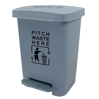 兰诗（LAUTEE）LJT-1283 脚踏垃圾桶 办公室商用带盖垃圾箱 灰色-40L