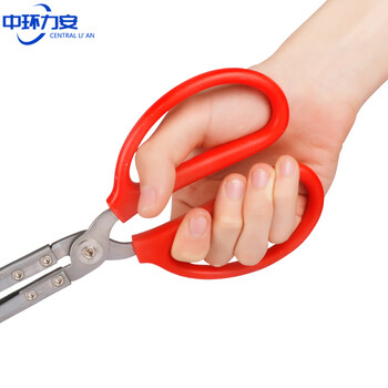 中环力安【塑柄不锈钢37.5直口】加长不锈钢垃圾夹子火钳拾物器取物环卫工捡垃圾卫生钳子碳夹