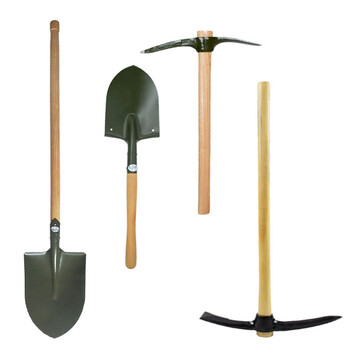 兰诗（LAUTEE）WY4074  户外大小号钢锹钢锨农具园艺园林工具   大钢锹120cm*23cm