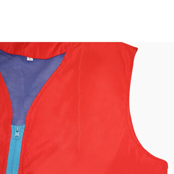 俊滢(JUNYING)劳保工作服马甲 红色 可定制 185cm