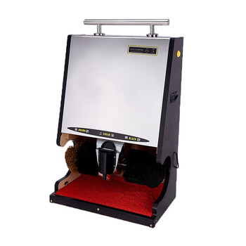 益美得 DA2115 全自动感应擦鞋机酒店宾馆大堂多功能立式擦鞋机 金边全钛金