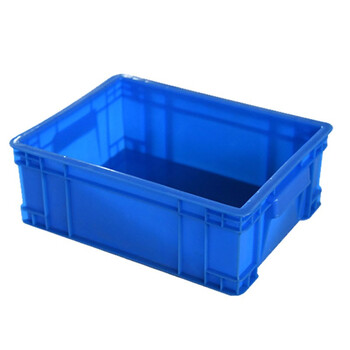 冰禹 BY-1187 蓝色加厚塑料周转箱 零件盒物流箱 392-190箱 440*330*200mm