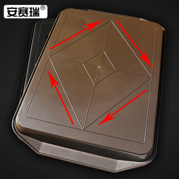 安赛瑞 塑料存储托盘 长方形餐具托盘 (10个装）商用餐厅食堂酒店存储盘 送餐托盘 咖色带耳 26755