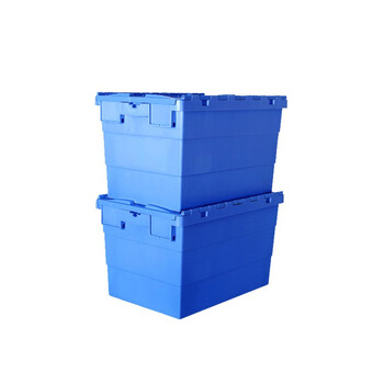 力王 POWERKING加厚塑料箱可插箱周转箱加厚耐摔塑料箱加整理收纳箱工业箱全新PP物流箱600*400*385